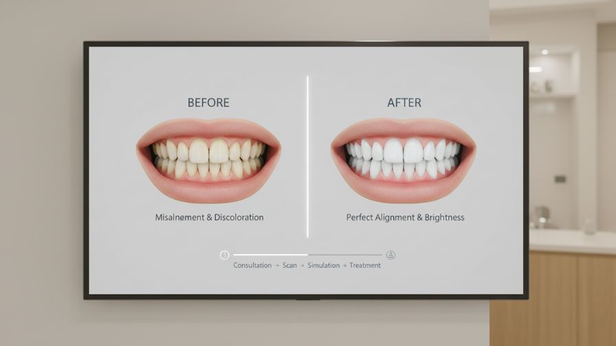 digital simulation of before and after smiles