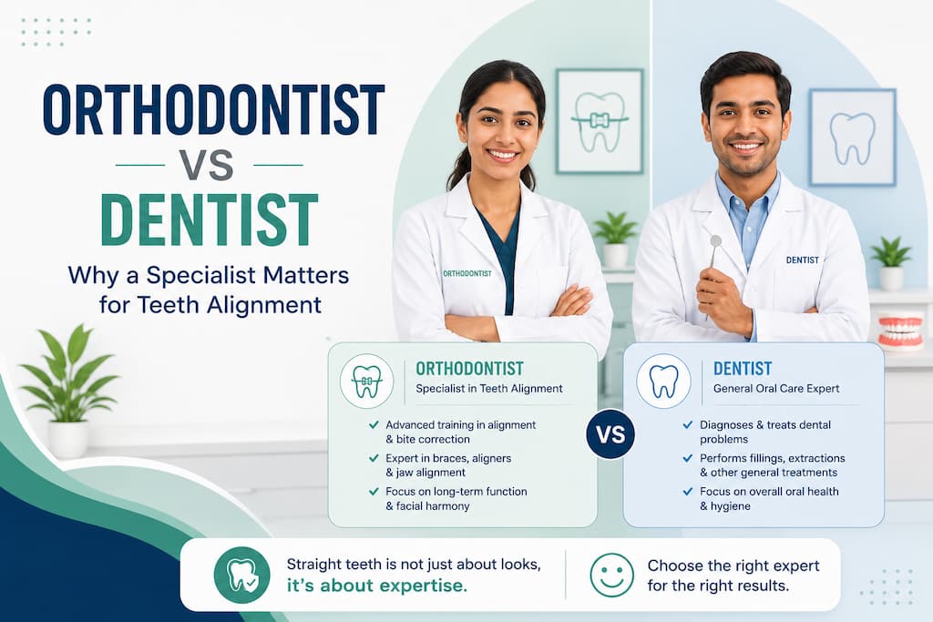 Orthodontist vs Dentist: Why a Specialist Matters for Teeth Alignment